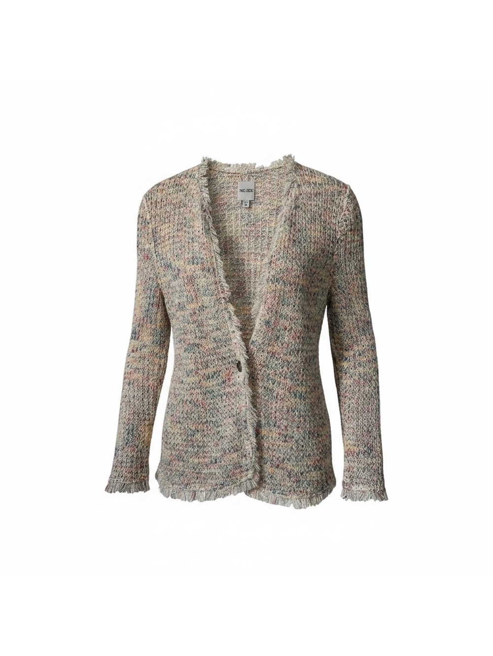 NIC+ZOE Multicolor Knit Coastal Chic Cardigan Sweater with Button Detail